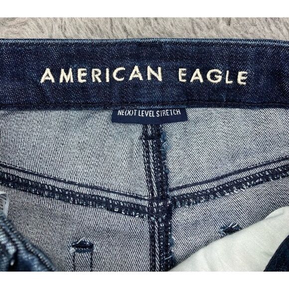 American eagle dark wash curvy super high rise shortie shorts - Picture 4 of 5